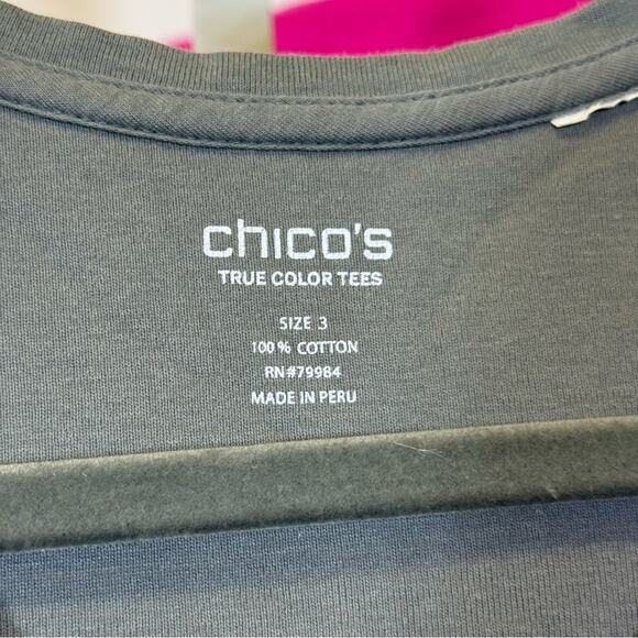 Chico's, True Color Tees. 3/4 Sleeve Shirt. Size 3(XL). In excellent condition! - Picture 2 of 5